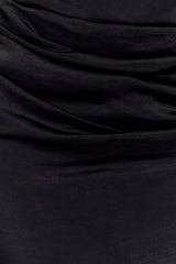 Dalia Off Shoulder Satin Maxi Dress - Black
