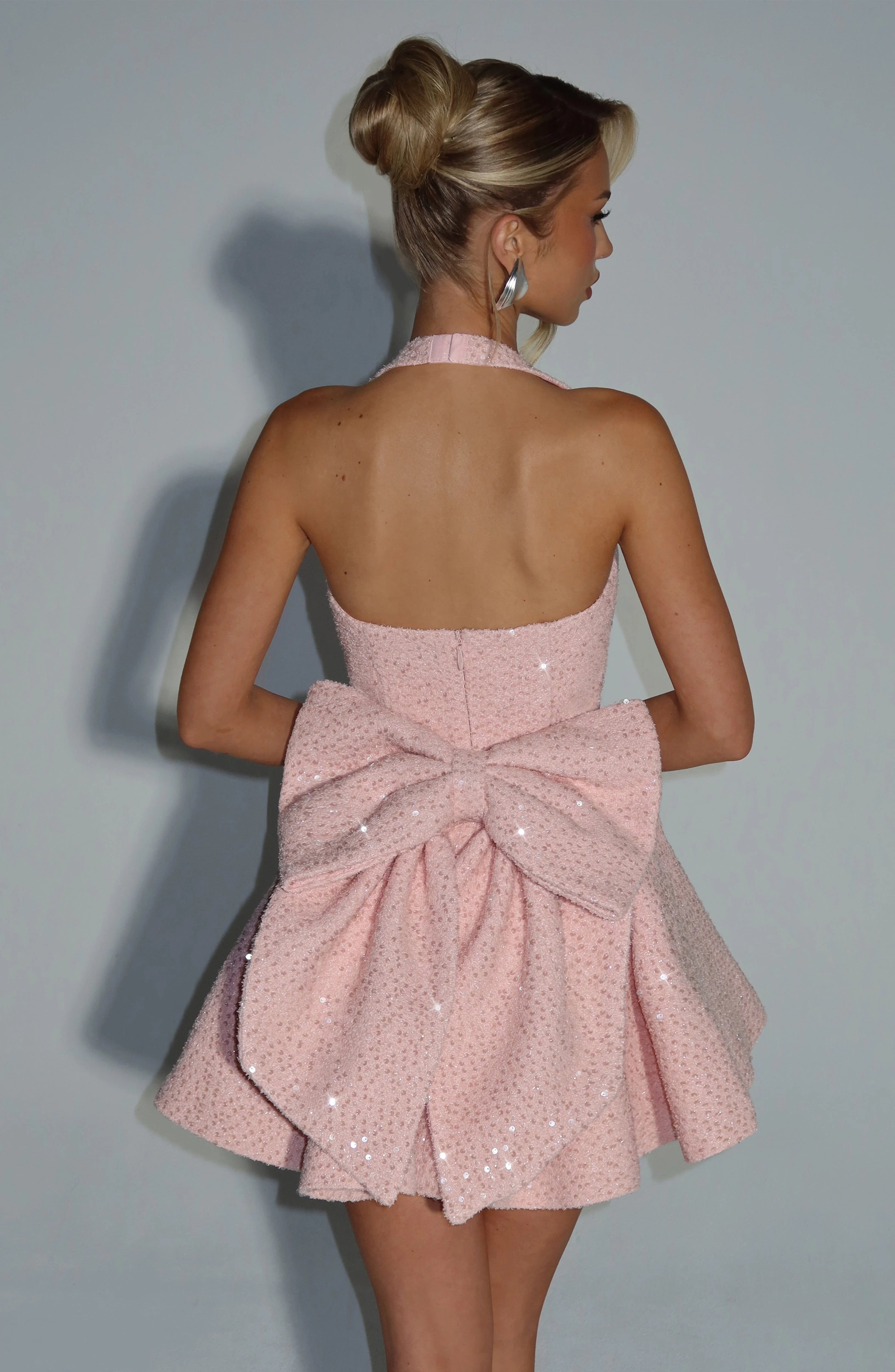 Georgette Mini Dress - Blush