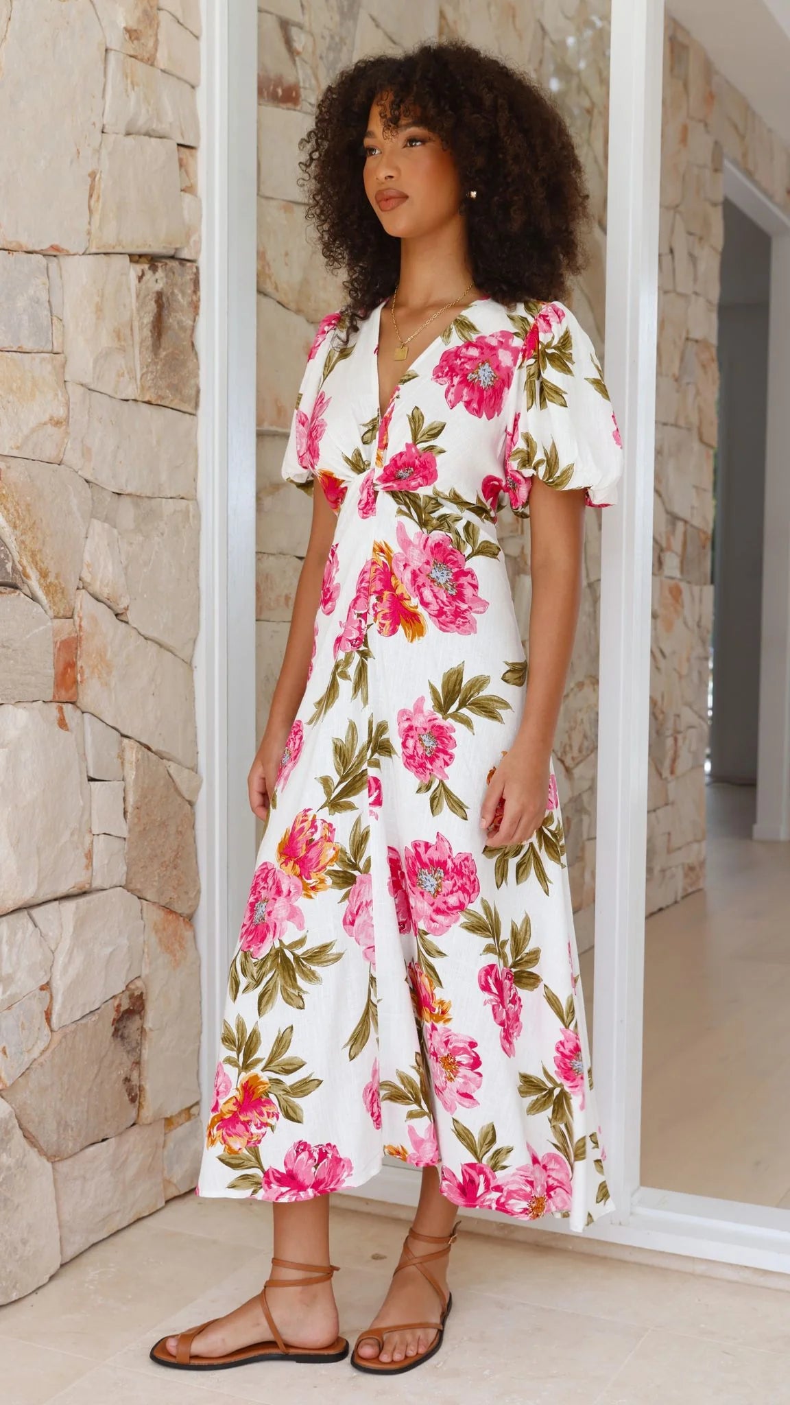 Blaire Midi Dress - Bonita Floral